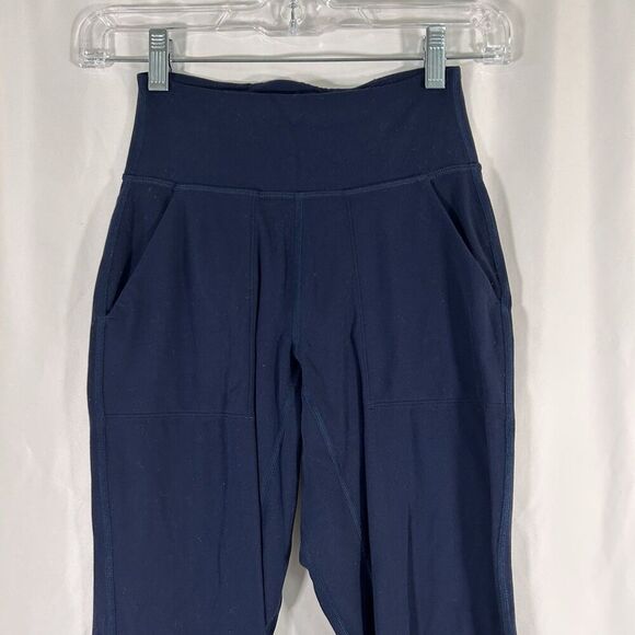 Lululemon Leggings Women's 2 Blue Pull On Pockets Stretchy High Rise Jogger - Picture 2 of 9